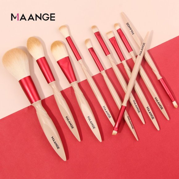 10pcs Makeup Brush Set Profession Tool Nylon Wool - Picture 1 of 6